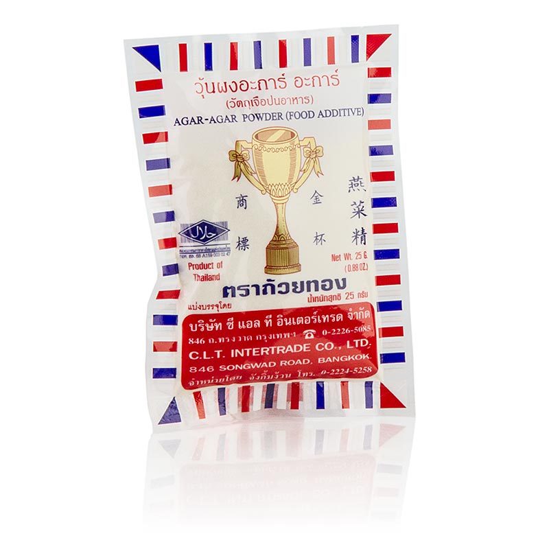 Agar-agar poeder, 25 g - 100% natuurlijk geleermiddel voor desserts en vegetarische gerechten