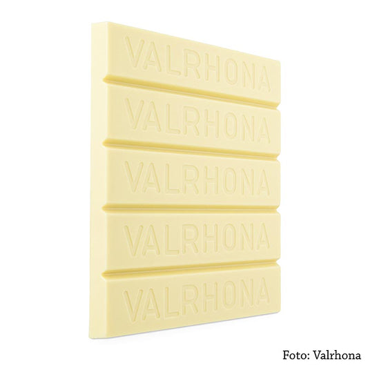 Valrhona Ivoire, witte couverture blok van 3 kg met 35% cacaoboter