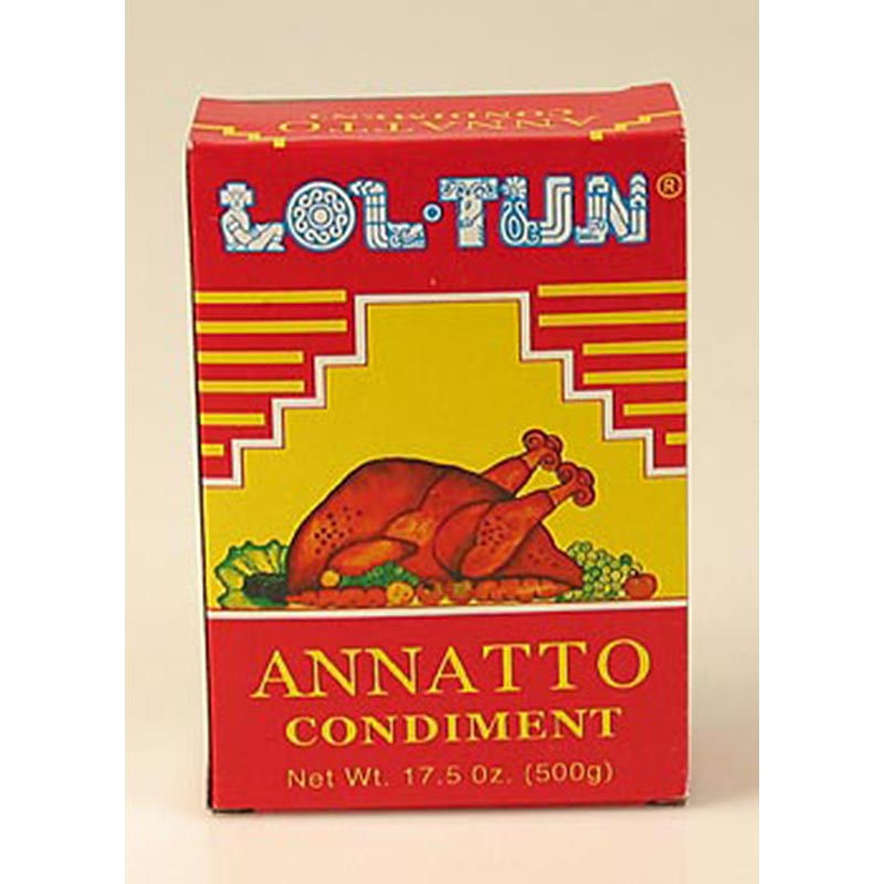 Annatto achiote specerij/pasta gemaakt van orlean zaden, 500 g - een smakelijke en kleurrijke specerij voor gebruik in diverse gerechten