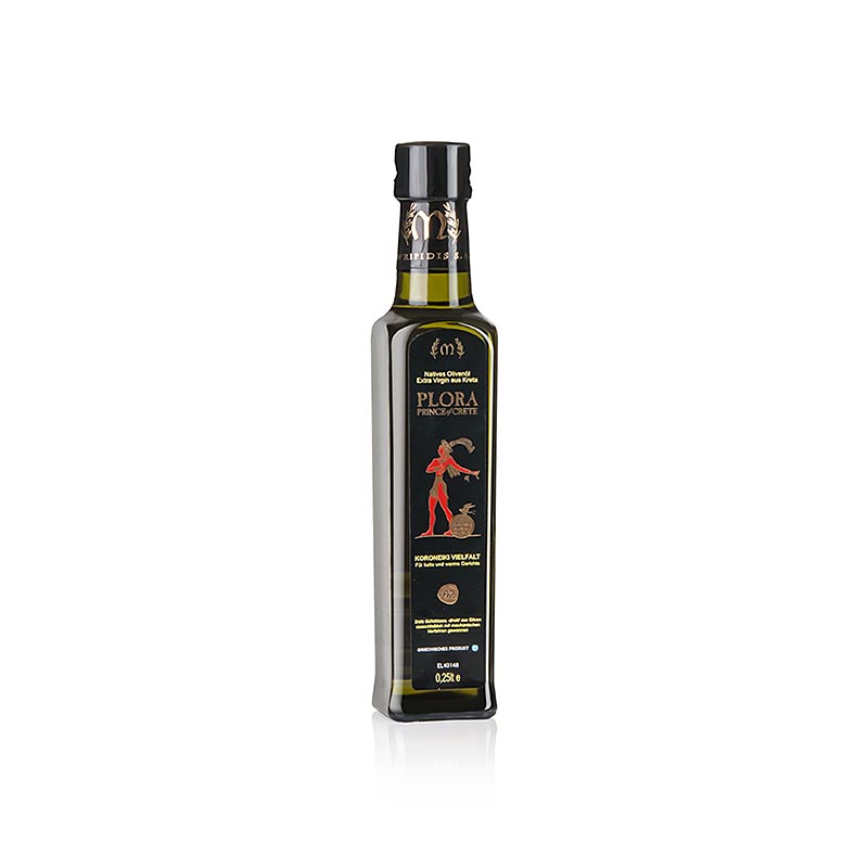 Extra olijfolie van eerste persing, Plora Prins van Kreta, Kreta, 250 ml - hoogwaardige olijfolie uit Kreta van de eerste persing in een fles van 250 ml