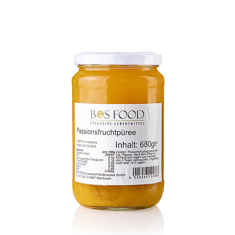 Fijn gezeefd passievruchtpuree, 680 g, perfect voor het bereiden van desserts en cocktails