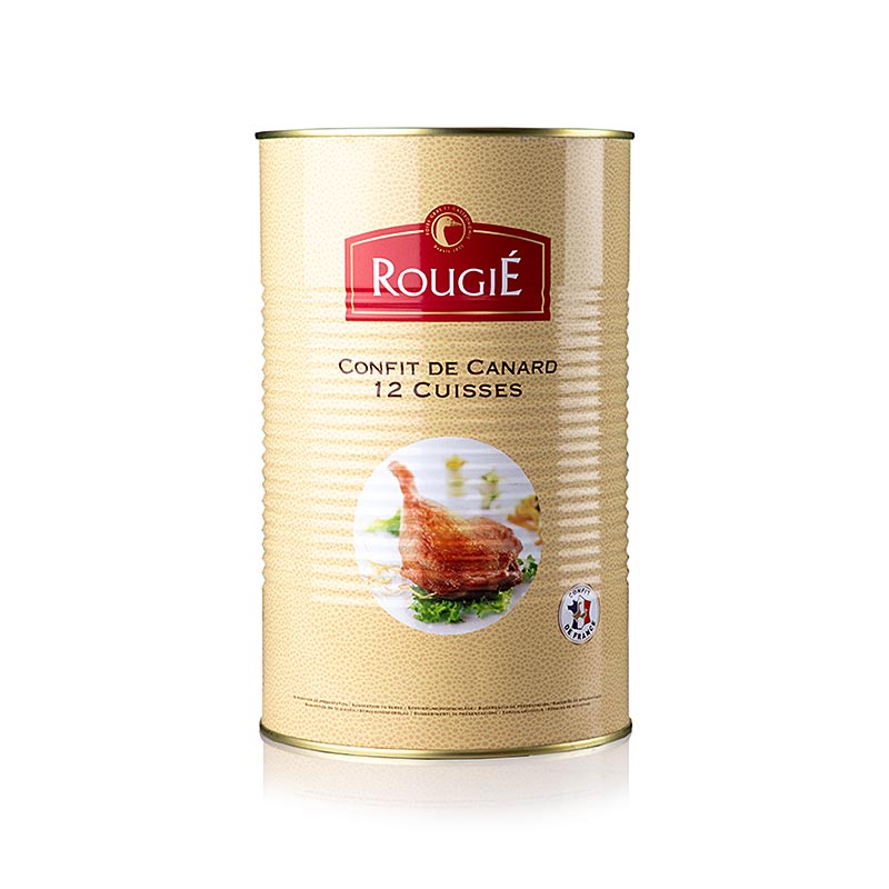 Gekonfijte eendenpoten, 12 poten, Rougie, 3825 kg - een heerlijk en smaakvol product van eendenvlees in een grote hoeveelheid