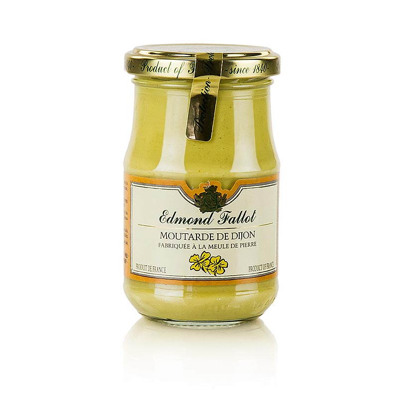 Fijn en kruidige Fallot Dijon mosterd in een 190 ml verpakking
