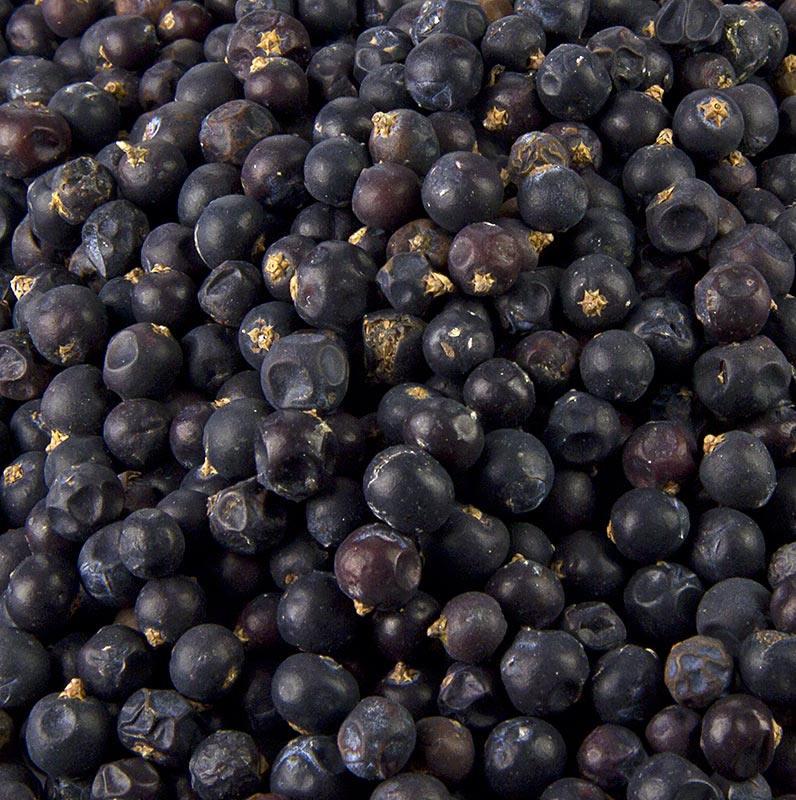 Jeneverbessen, heel, 1 kg - Gedroogde hele bessen van de jeneverbes in een verpakking van 1 kilogram