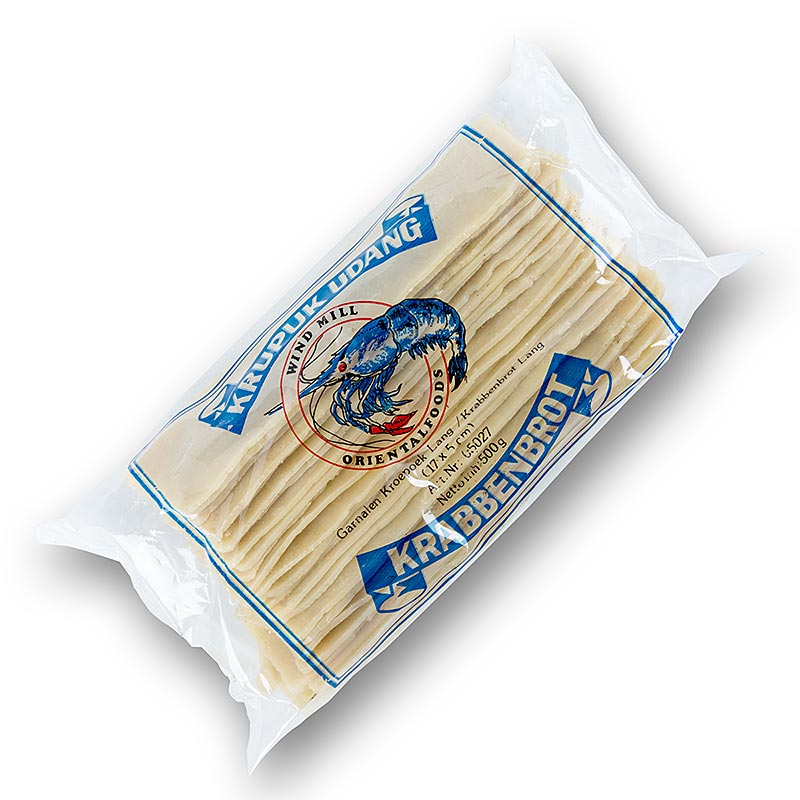 Kroepoek met garnalen, ongebakken, groot, 500 g uit Indonesië, perfect voor snacks