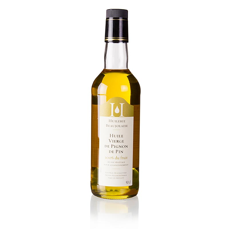 Huilerie Beaujolaise pijnboompittenolie, selectie van eerste persing, 500 ml - Koudgeperste olie van de hoogste kwaliteit, perfect voor salades en koken