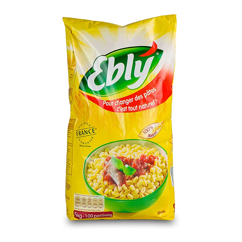 Voorgekookte zachte tarwe van Ebly, een product van 5 kg zachte tarwe