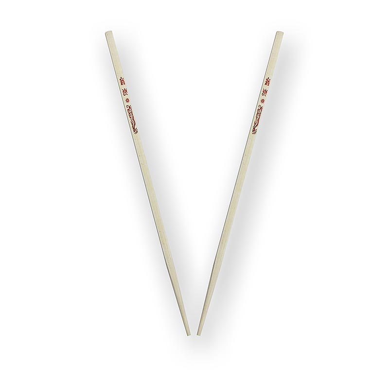 Sushistokjes Japan, van hout, met Aziatische karakters, 10 stuks - Alt text: Set van 10 houten sushistokjes met traditionele Aziatische karakters uit Japan