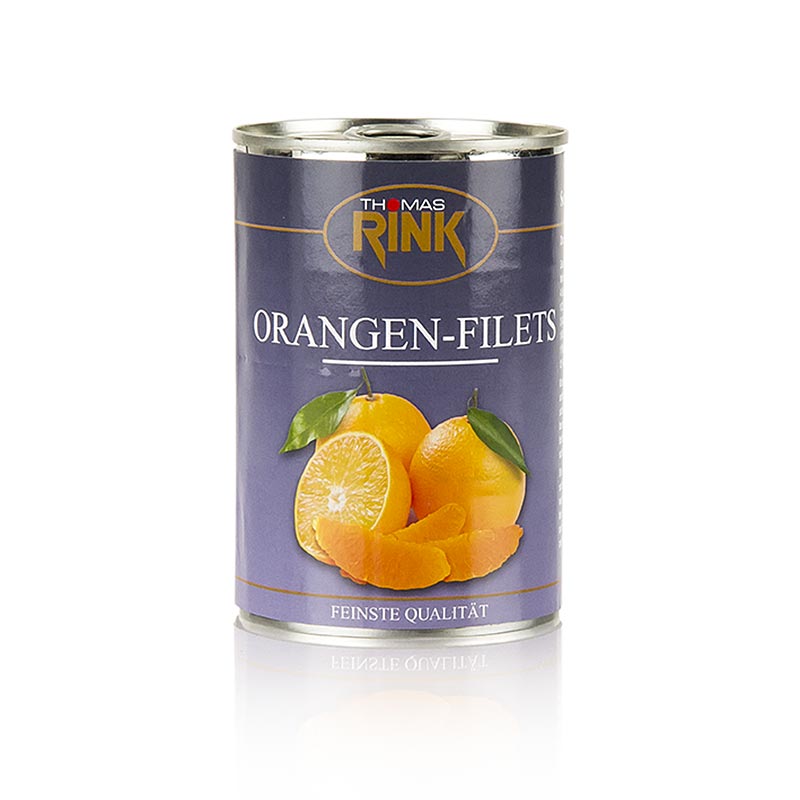 Sinaasappelfilets - gekalibreerde partjes, licht gesuikerd, 425 g: heerlijke en sappige partjes sinaasappel in lichte suikerstroop