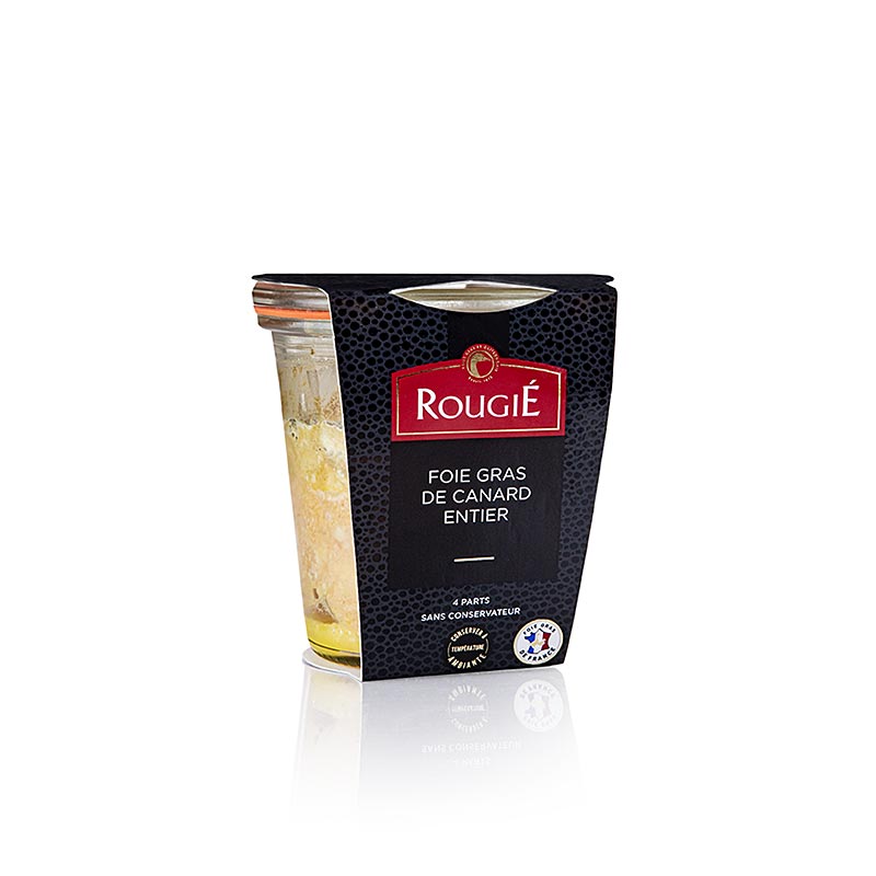 Eendenlever - Entier, 100% foie gras, Rougié, 180 g, exquisite gourmet duck liver delicacy from Rougié