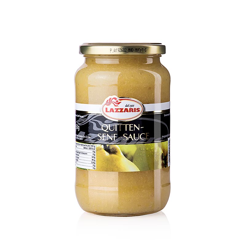 Lazzaris kweepeer en mosterdsaus, Ticino stijl, 650 g - een heerlijke en ambachtelijke saus met een vleugje mosterd, perfect voor elke maaltijd