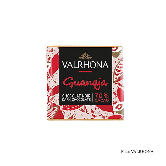 Valrhona Carré Guanaja - donkere chocoladerepen, 70% cacao, 1 kg, 200 x 5g - premium kwaliteit chocolade voor overheerlijke desserts en bakrecepten