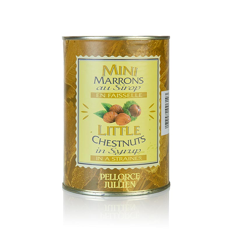 Zeef met ongeveer 80 stuks mini decoratieve kastanjes van Pellorce & Jullien, 13 kg