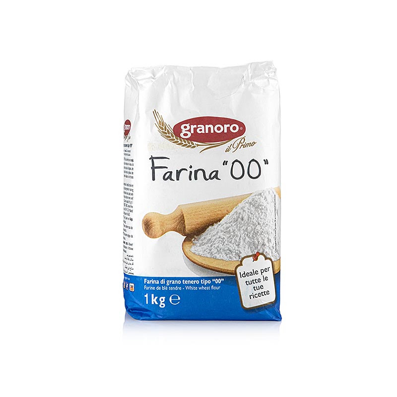 Deegmeel, fijn, Tipo 00 van Granoro, 1 kg - ideaal voor verse pasta en bakken