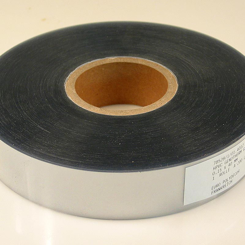 Rol van 200 meter Taartrandfolie van 4 cm hoog, gemaakt van zeer sterke kwaliteit plastic met een dikte van 150µ