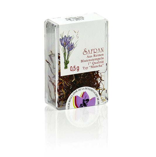 High-quality Tartuflanghe saffron threads from La Mancha, Spain, 05 grams