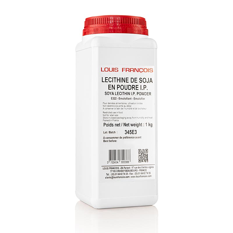Sojalecithine - emulgator, in poedervorm, E322, 1 kg Een kilogram sojalecithinepoeder, een natuurlijke emulgator voor voedselproductie