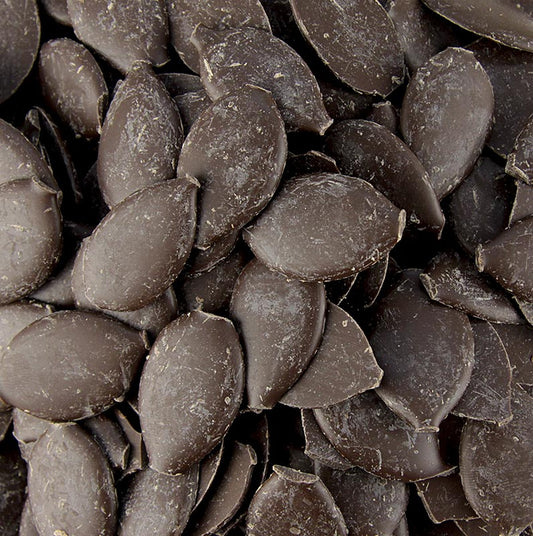 Donker vetglazuur Callebaut Callets met 35,4% vet, perfect voor desserts, 10 kg verpakking