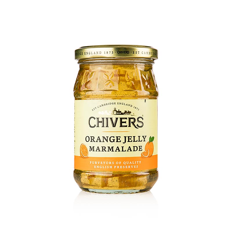 Sinaasappelmarmelade van Chivers, een heerlijke gelei met fijngehakte sinaasappelschil, 340 g