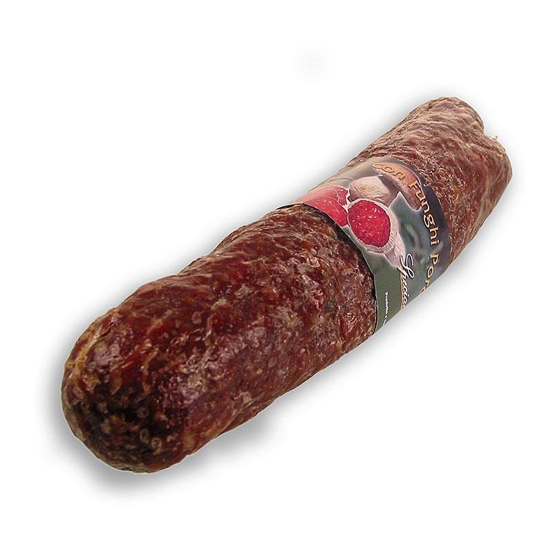 Salami met eekhoorntjesbrood van Mancini, ongeveer 450 gram, heerlijk Italiaans vleesproduct