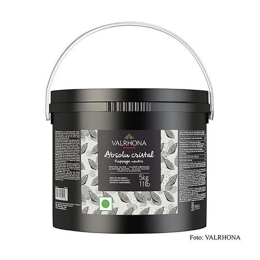 Valrhona Nappage - Absolu Cristal, a 5 kg clear, neutral glazing product for professional pastry chefs and bakers