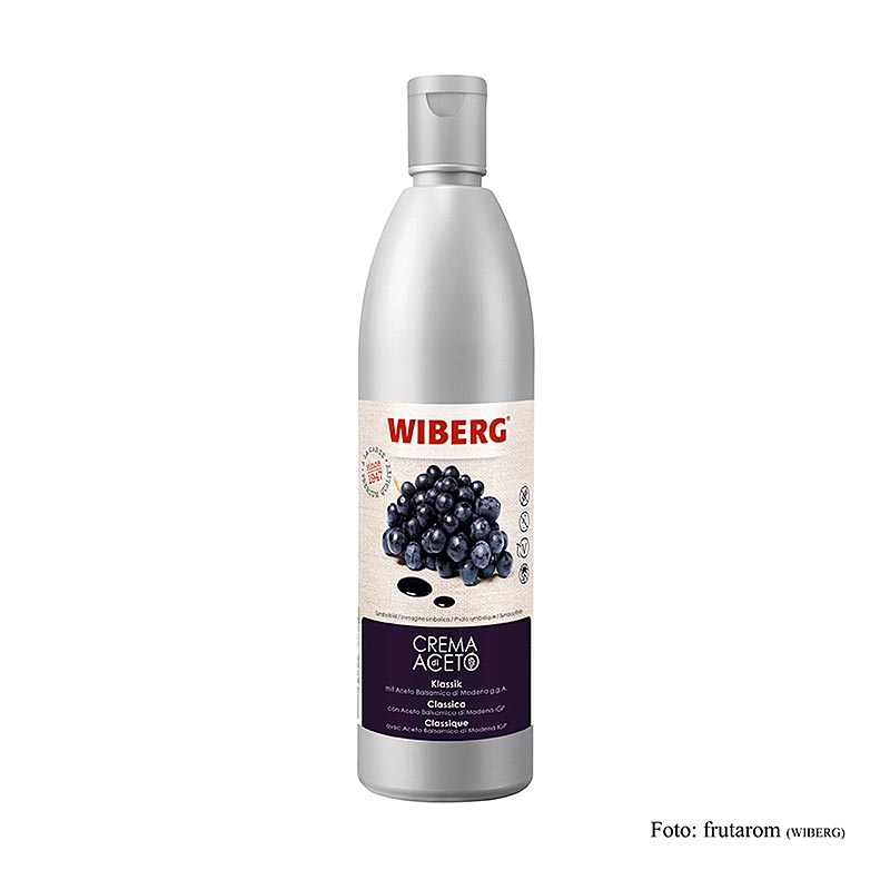 Knijpfles van 500 ml WIBERG Crema di Aceto, een klassieke balsamico crème