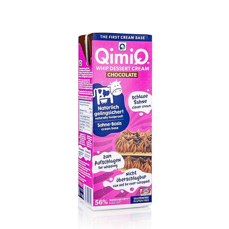 QimiQ Whip chocolade, koude slagroom dessert, 16% vet, 1 kg - heerlijk romig en smaakvol chocolade dessert voor de perfecte afsluiting van een maaltijd