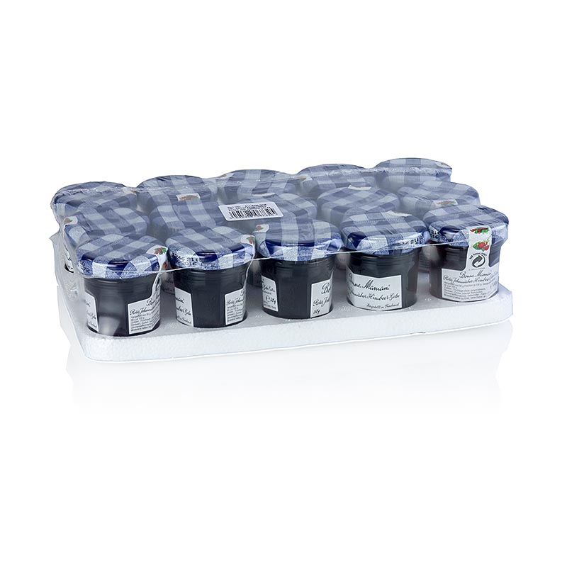 Portie gelei framboos-cassis van Bonne Maman, 450 g verpakking met 15 individuele porties van 30g elk, heerlijke en fruitige combinatie