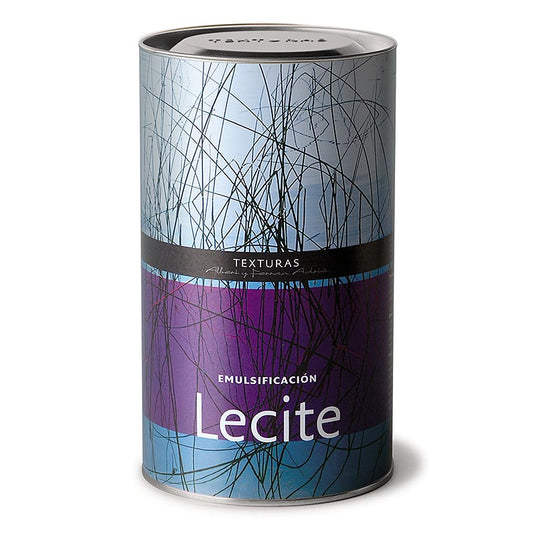 Lecithine - Texturas Ferran Adrià, E 322, 300 g blik, 300 g productafbeelding met sojavetemulgator voor moleculaire gastronomiegerechten