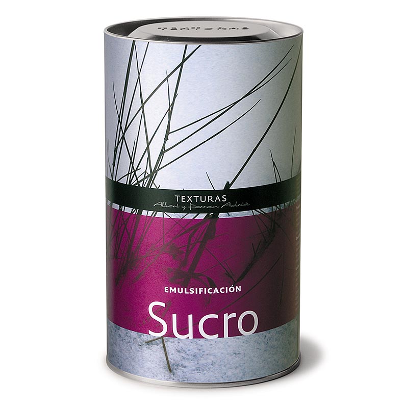 alt=Sucro (suikerester) Texturas Ferran Adrià E 473 600 g product packaging, ideal for creating innovative and unique desserts and culinary creations