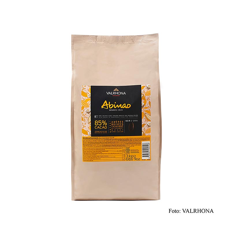 Valrhona Abinao Grand Cru donkere couverture Callets, 85% cacao, Afrikaanse oorsprong, 3 kg 