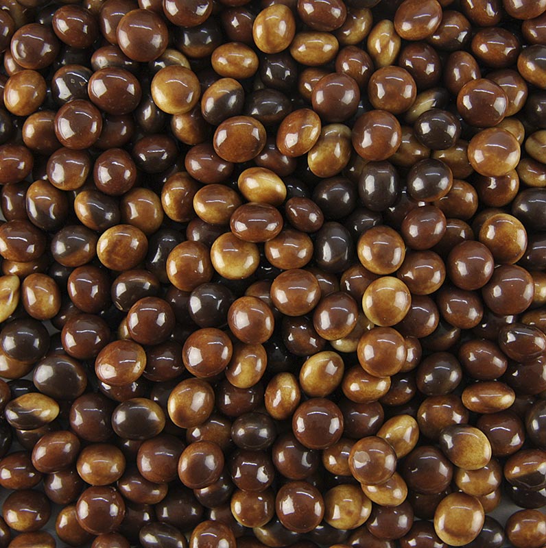 Gemarmerde chocoladeparels van Callets Sensation, met 38,9% cacao, in een verpakking van 2,5 kg