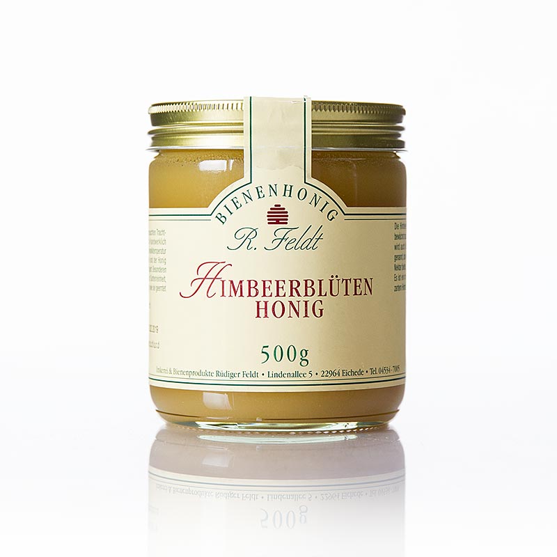 500g of light, mild fruity Frambozenbloesemhoning from Germany with a delicate raspberry flavor