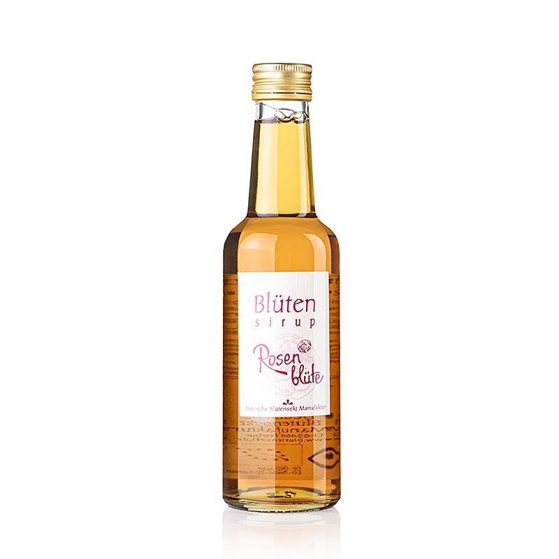 Biologische Rozenbloesemsiroop, 1:10 verdund, in een fles van 250 ml