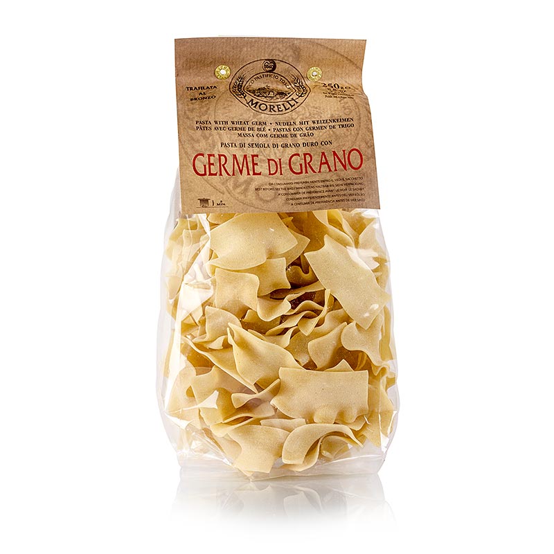 Morelli 1860 Straccetti, Germe di Grano, met tarwekiemen, al Bronzo, 250 g - een ambachtelijke Italiaanse pasta gemaakt met tarwekiemen, perfect voor heerlijke en voedzame maaltijden