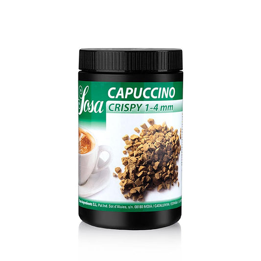 Sosa Crispy - Cappuccino, gevriesdroogd (38525), 250 g, verpakt in een luchtdichte zak, perfect voor het toevoegen van een knapperige cappuccinosmaak aan desserts en gebak