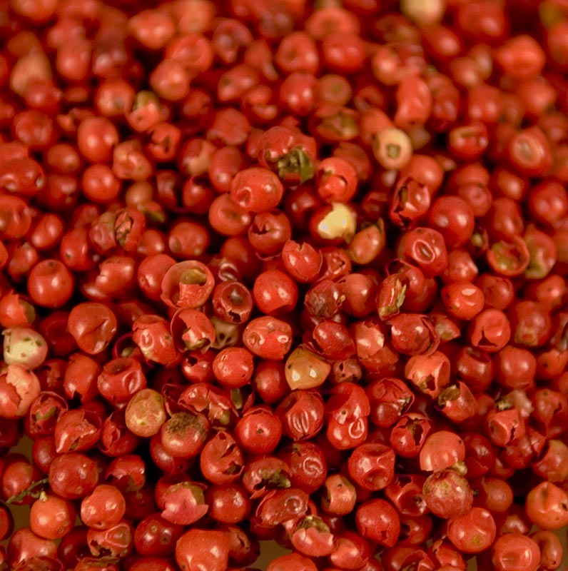 100 gram gedroogde roze peper, ook bekend als Schinus bessen, productafbeelding