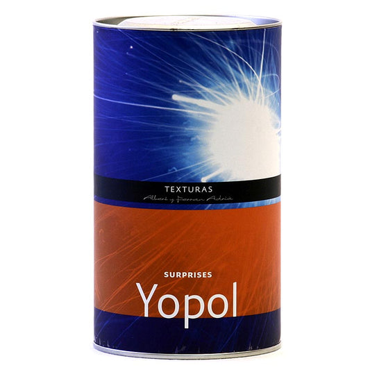 Yopol, yoghurtpoeder, Texturas Surprises Ferran Adrià, 400 g - Productafbeelding van het 400 gram verpakking van Yopol yoghurtpoeder van Texturas Surprises Ferran Adrià