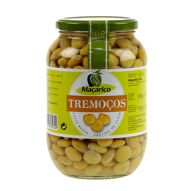 Lupini bonen in pekel, verpakt in Portugal, 870 gram, perfect voor salades en bijgerechten