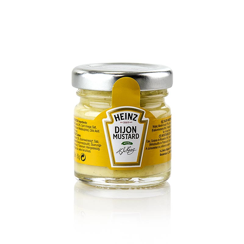 Heinz - Dijon mosterd, fijn, portiepotjes, 33 ml - perfect voor onderweg of voor cateringgebruik