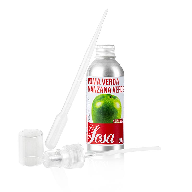 Groene appelaroma, vloeibaar, 50 g fles voor het toevoegen van appelaroma aan recepten