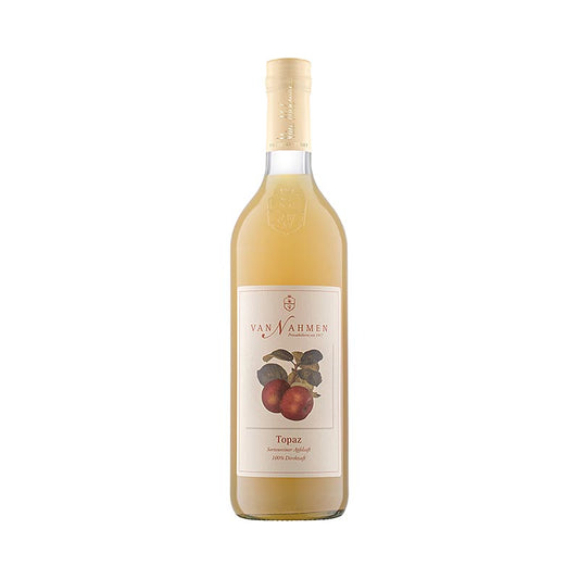 750ml bottle of Van Nahmen Topaz appelsap, 100% direct sap, BIO certified, 100% natural fruit juice