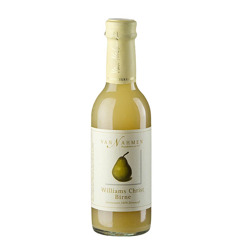 Van Nahmen Williams Christ perensap, 100% direct sap in a 250 ml bottle, perfect for enhancing your favorite dishes and beverages with the natural sweetness of pears