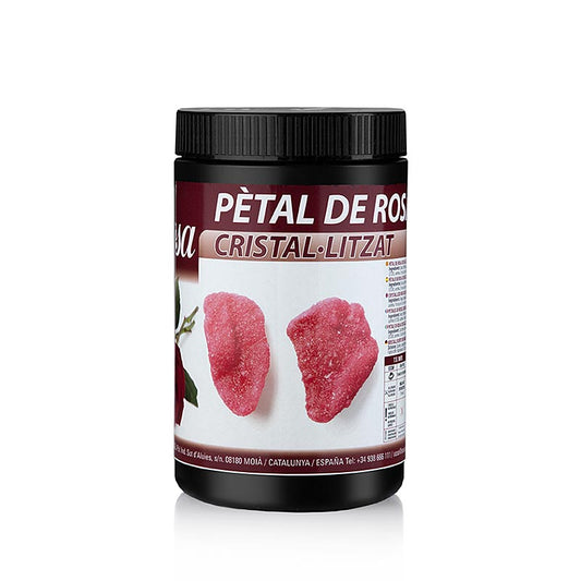 Sosa gekristalliseerde rozenblaadjes, rood, 300 g, perfect voor het decoreren en het toevoegen van een subtiele bloemige smaak aan gebak, desserts en cocktails