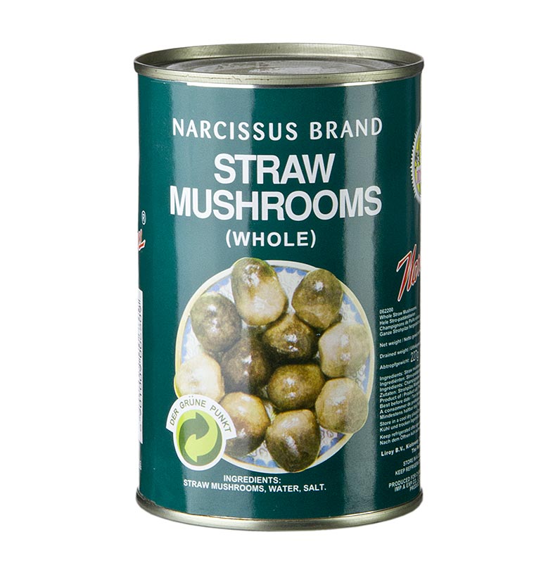 Strooipaddenstoelen - Chinese champignons, 425 g Een verpakking van 425 gram Chinese champignons, perfect voor diverse gerechten