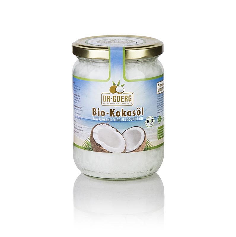 Dr Goerg kokosolie, BIO, 500 ml, 100% pure kokosnootolie van biologische oorsprong