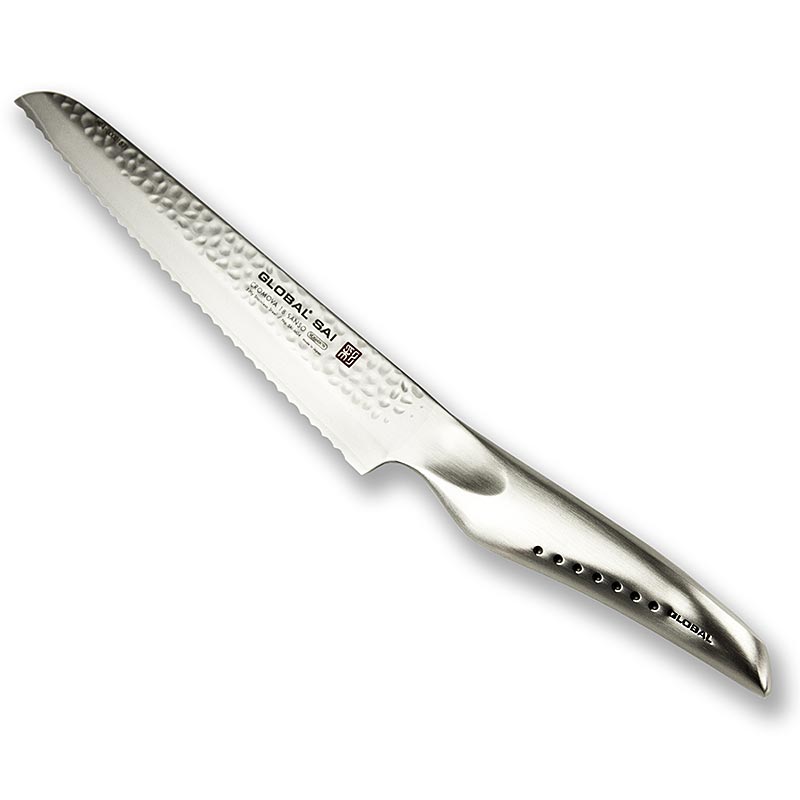 Global SAI-M04 broodmes met hamerslag ontwerp van 14 cm, 1 stuk, perfect voor het snijden van vers brood en andere bakkerijproducten
