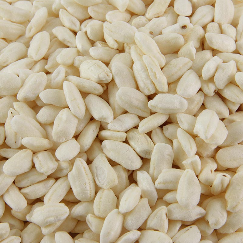 Biologische gepofte rijst van 250 gram, een gezonde en knapperige snack