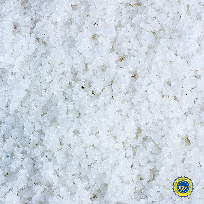 Fleur de Sel, Guerande/Frankrijk, BGA, TradySel, 500 g - Een traditioneel zeezoutproduct uit Guerande, Frankrijk, met een gewicht van 500 gram