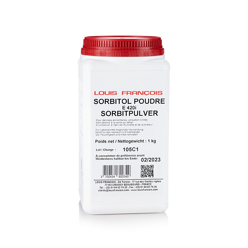 Sorbitol poeder van Louis Francois, 1 kg voor het maken van suikervrije producten
